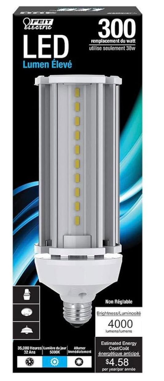 Feit Electric Utility LED Light Bulb Corn Cob High Lumen 300W Daylight New